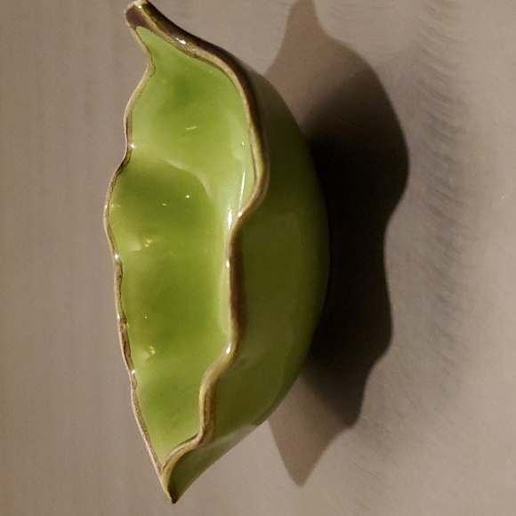 Vintage Other - Vintage Italian Ceramic Leaf Green Bowl Trinket Dish